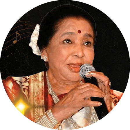 Portrait of playback singer Asha Bhosle